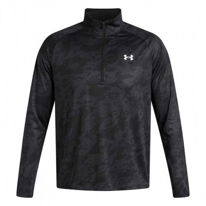 Front - Under Armour Mens Tech Half Zip Long-Sleeved Top