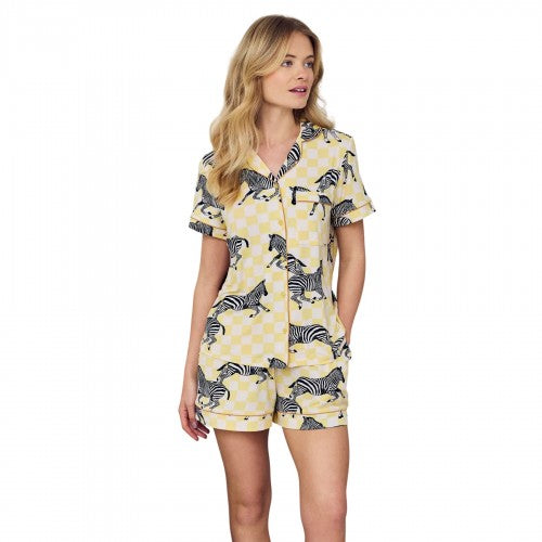 Front - Chelsea Peers Womens/Ladies Animal Print Short Pyjama Set