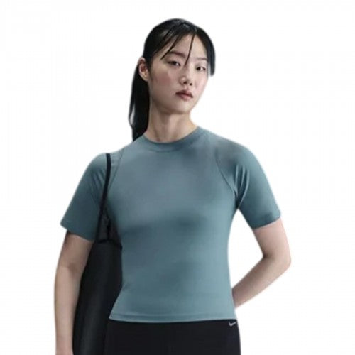Front - Nike Womens/Ladies Zenvy Swoosh Ribbed Top