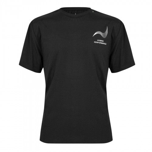 Front - Hybrid Performance Mens Graphic Print Moisture Wicking Athletic Short-Sleeved Top