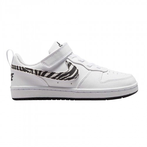 Front - Nike Childrens/Kids Borough Low Recraft Zebra Print Flat Trainers