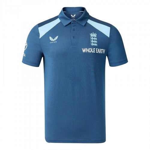 Front - Castore Mens 2026/2027 England Cricket Polo Shirt