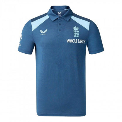 Front - Castore Mens 2026/2027 England Cricket Polo Shirt