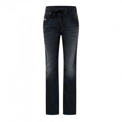 Front - Diesel Mens Krooley-Ne Sweat Denim Tapered Jeans