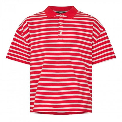 Front - Summit Mens Striped Short-Sleeved Polo Shirt