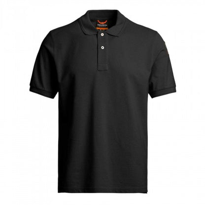Black - Front - Parajumpers Mens Plain Polo Shirt
