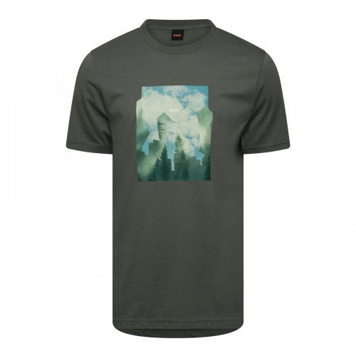 Front - Hugo Mens Cityscape T-Shirt