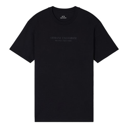 Front - Armani Exchange Mens Tonal Logo Cotton T-Shirt