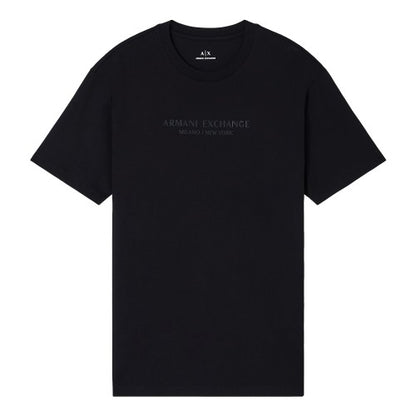Front - Armani Exchange Mens Tonal Logo Cotton T-Shirt