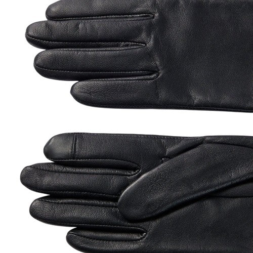 Front - Hugo Boss Beggy Leather Logo Gloves