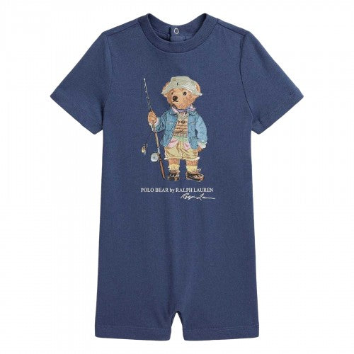 Front - Ralph Lauren Baby Bear Romper