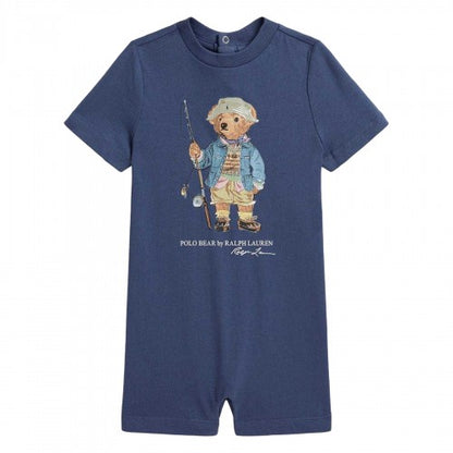 Front - Ralph Lauren Baby Bear Romper