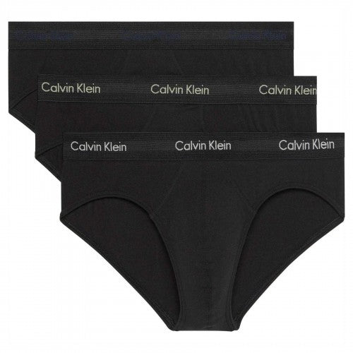 Front - Calvin Klein Mens Cotton Blend Briefs (Pack of 3)