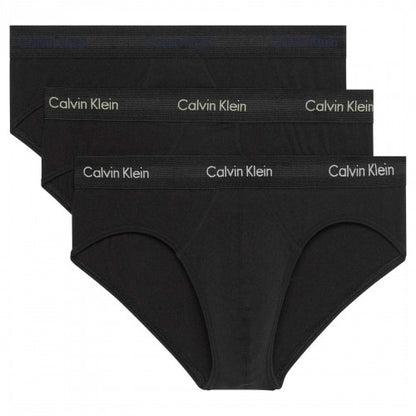 Front - Calvin Klein Mens Cotton Blend Briefs (Pack of 3)