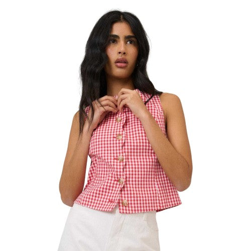 Front - Nobody´s Child Womens/Ladies Gingham Crop Top