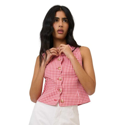 Front - Nobody´s Child Womens/Ladies Gingham Crop Top