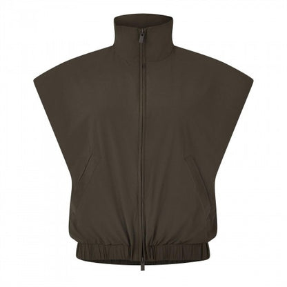 Front - Fear Of God Essentials Womens/Ladies Full Zip Sleeveless Crop Top
