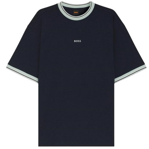 Front - Boss Mens Stripe Detail Short-Sleeved T-Shirt