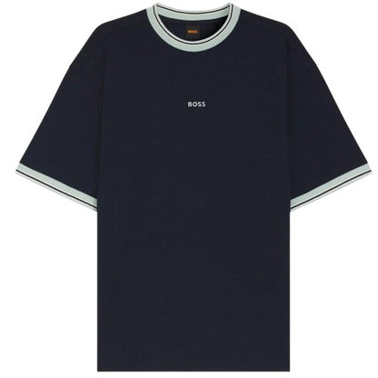 Front - Boss Mens Stripe Detail Short-Sleeved T-Shirt