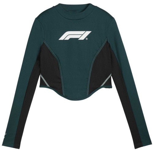 Front - Puma Womens/Ladies Lifestyle Formula 1 Long-Sleeved Corset Top