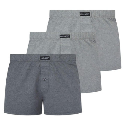 Front - Lyle & Scott Mens Woven Boxer Shorts (Pack of 3)