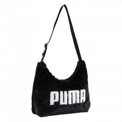 Front - Puma Up Faux Fur Slouch Hobo Bag