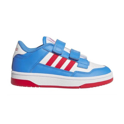 Front - Adidas Childrens/Kids Rapid Court 3 Stripes Trainers