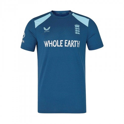 Front - Castore Mens 26/27 England Cricket Performance Training T-Shirt