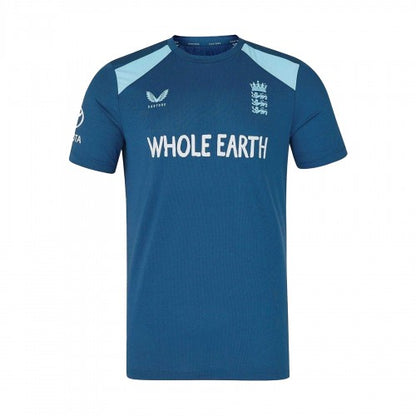 Front - Castore Mens 26/27 England Cricket Performance Training T-Shirt