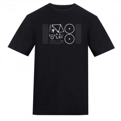 Front - Plain Lazy Mens Bicycle T-Shirt