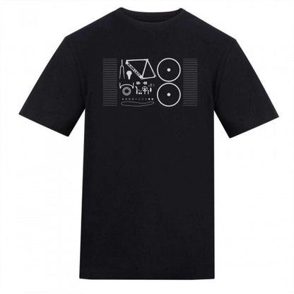 Front - Plain Lazy Mens Bicycle T-Shirt