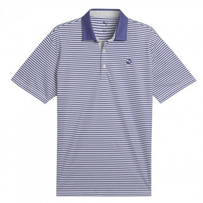 Front - Puma Mens Pure 2.0 Striped Performance Polo Shirt