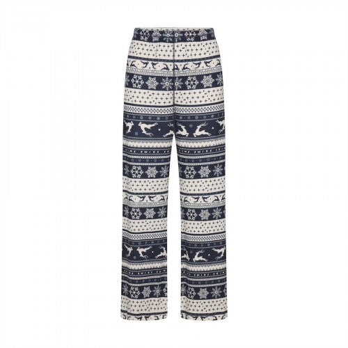 Front - Skims Womens/Ladies Plush Reindeer Logo Pyjama Bottoms