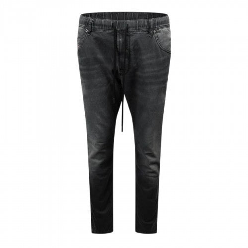 Front - Diesel Mens Krooley-Ne Sweat Denim Tapered Jeans