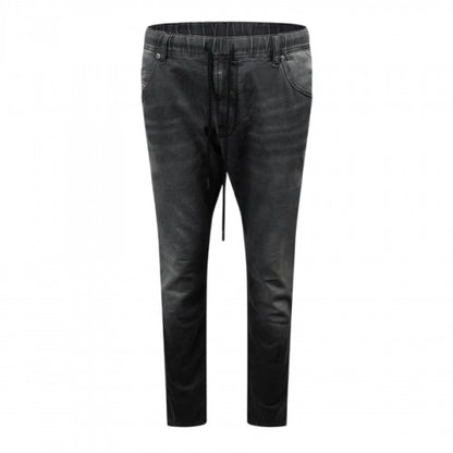 Front - Diesel Mens Krooley-Ne Sweat Denim Tapered Jeans