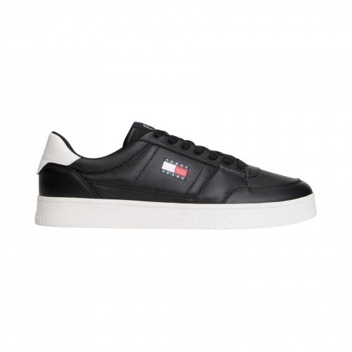 Front - Tommy Jeans Mens Greenwich Leather Flat Trainers