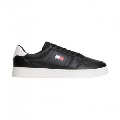 Front - Tommy Jeans Mens Greenwich Leather Flat Trainers