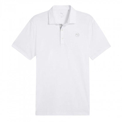 Front - Puma Mens Pure 2.0 Embroidered Logo Long-Sleeved Polo Shirt