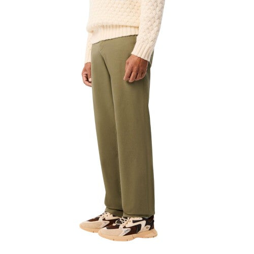 Front - Lacoste Mens Cotton Twill Straight Chinos