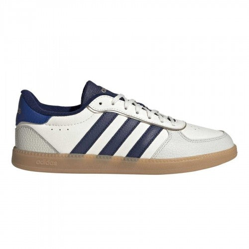 Front - Adidas Womens/Ladies Breaknet 3 Stripes Leather Trainers