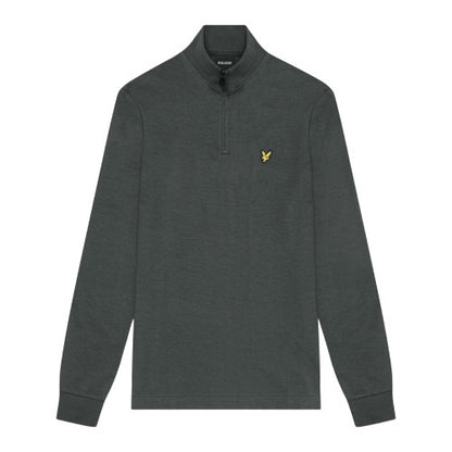 Front - Lyle & Scott Mens Interlock Quarter Zip Sweatshirt