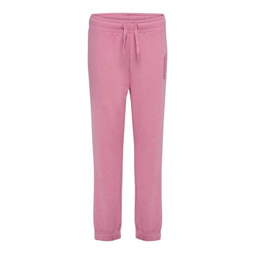 Front - Hummel Girls Cotton Blend Print Regular Sweatpants