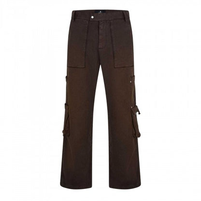 Front - Represent Mens Workshop Relaxed Fit Cargo Trousers