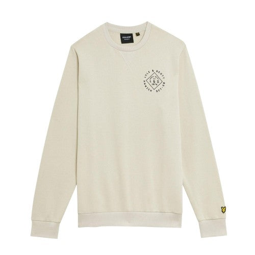 Front - Lyle & Scott Mens Stamp Crew Neck Sweatshirt