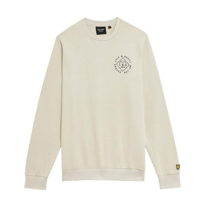 Front - Lyle & Scott Mens Stamp Crew Neck Sweatshirt