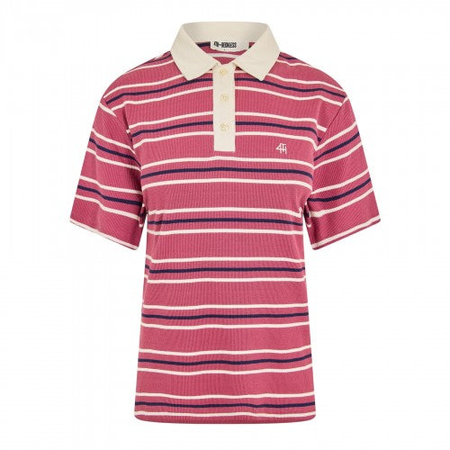 Front - 4th & Reckless Womens/Ladies Ralph Rugby Polo Shirt