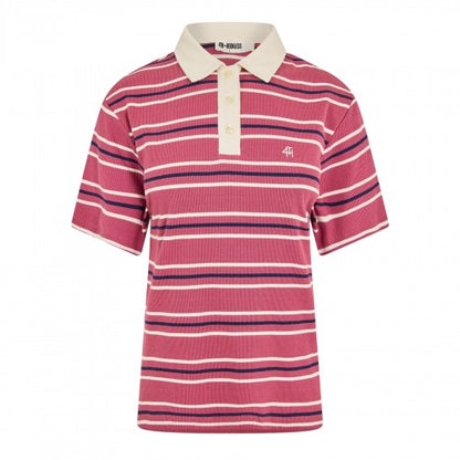 Front - 4th & Reckless Womens/Ladies Ralph Rugby Polo Shirt