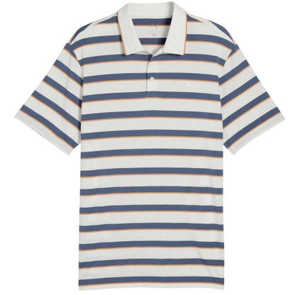 Front - Puma Mens Cloudspun Horizontal Stripe Polo Shirt