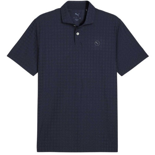 Front - Puma Mens Mattr Houndstooth Performance Polo Shirt