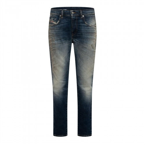 Front - Diesel Mens 2019 D-Strukt Denim Distressed Slim Jeans